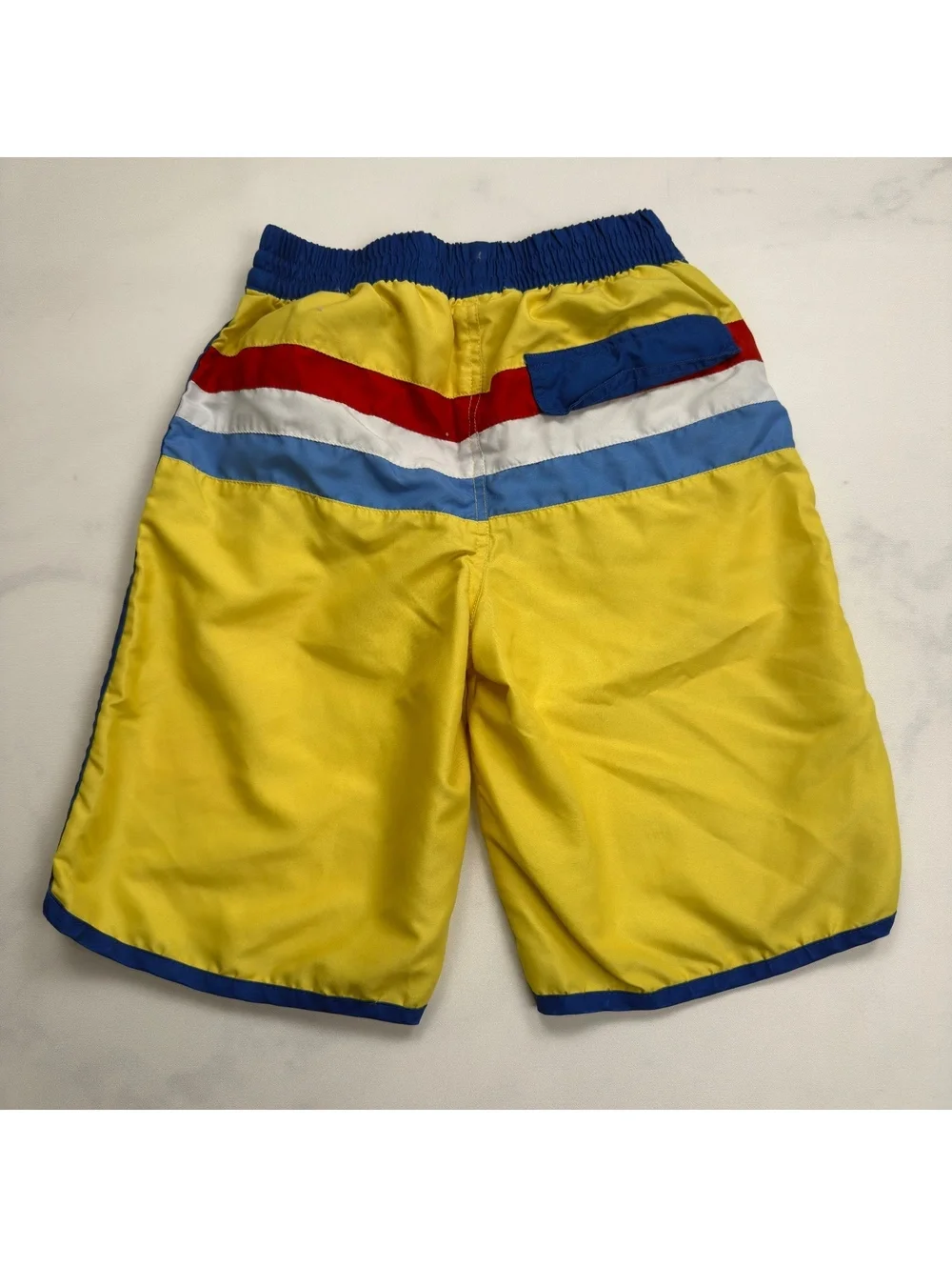 kidpik Swim Trunks Colorblock Striped Elastic Waist - XL